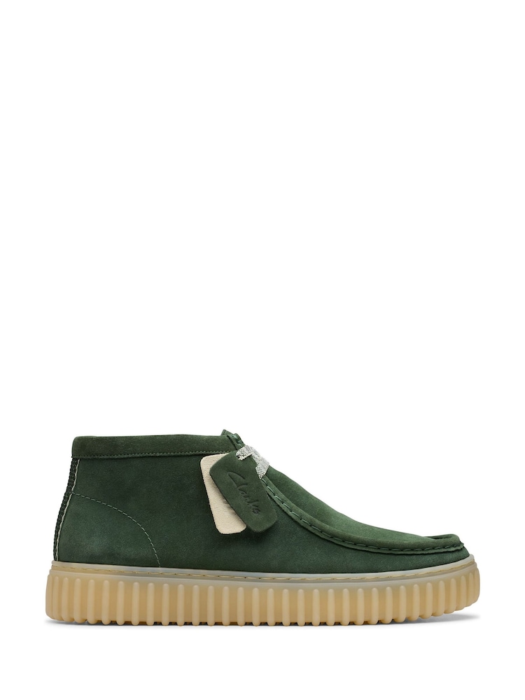 Зеленый - Clarks Замшевые ботинки Torhill Hi - Изображение 1 из 7
