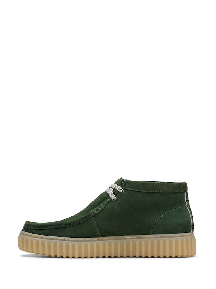 Зеленый - Clarks Замшевые ботинки Torhill Hi - Изображение 2 из 7