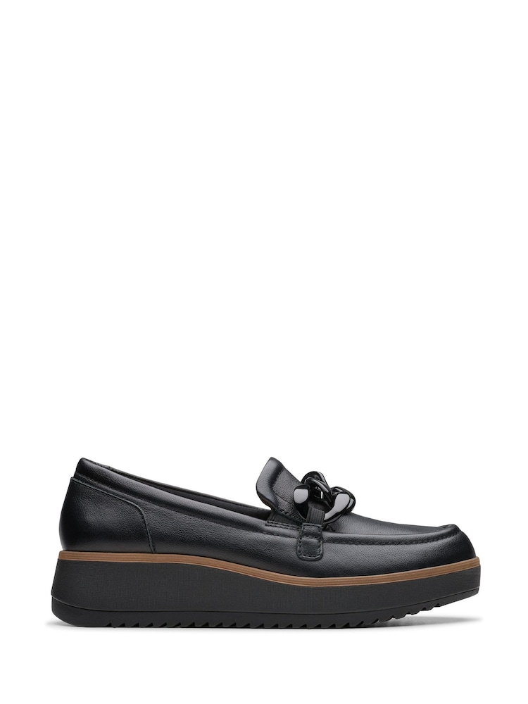 Clarks Black Leather Zylah May Shoes - Image 1 of 7