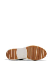 Clarks White Wide Fit (E) Leather Tivoli Zip Shoes - Image 6 of 8