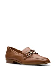 Clarks Brown Wide Fit (E) Sarafyna Iris Leather Shoes - Image 4 of 8