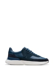 Clarks Blue Leather Craft Pace Shoes - Image 1 of 7
