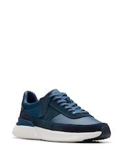 Clarks Blue Leather Craft Pace Shoes - Image 3 of 7