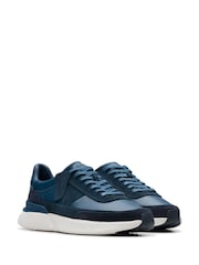 Clarks Blue Leather Craft Pace Shoes - Image 4 of 7