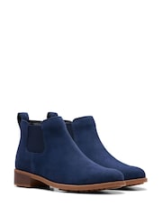 Clarks Blue Leather Havisham Top Boots - Image 3 of 7