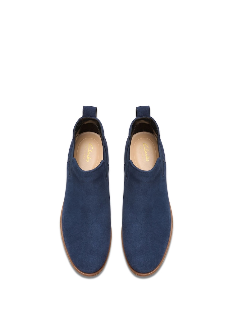 Clarks Blue Leather Havisham Top Boots - Image 5 of 7