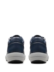 Clarks Blue Standard Fit (D) Leather Tivoli Zip Shoes - Image 5 of 7