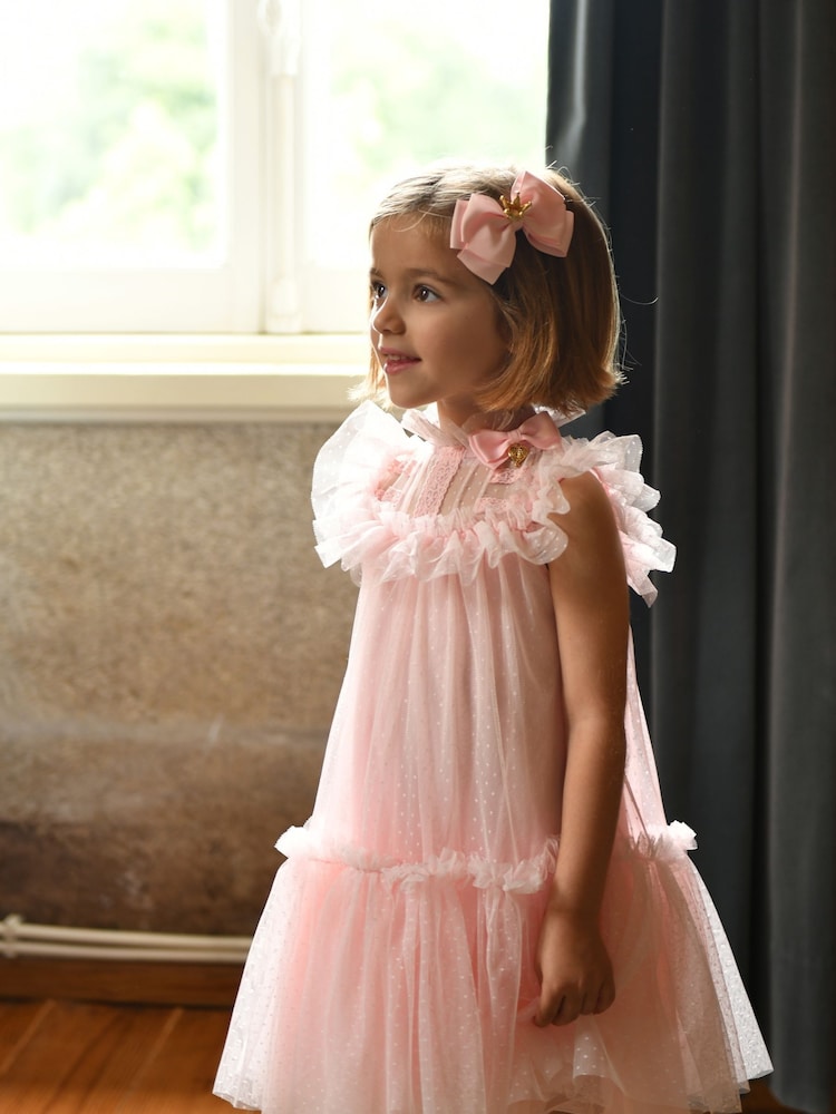 Angels Face Pink Andrea Spotted Tulle Dress - Image 1 of 6
