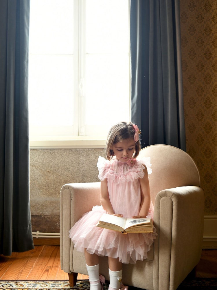 Angels Face Pink Andrea Spotted Tulle Dress - Image 2 of 6