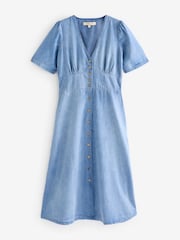 Nobody's Child Blue Denim Alexa Midi Dress - Image 3 of 3
