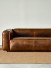 London Leather Classic Cognac Metro 2 Seater Sofa - Image 1 of 8
