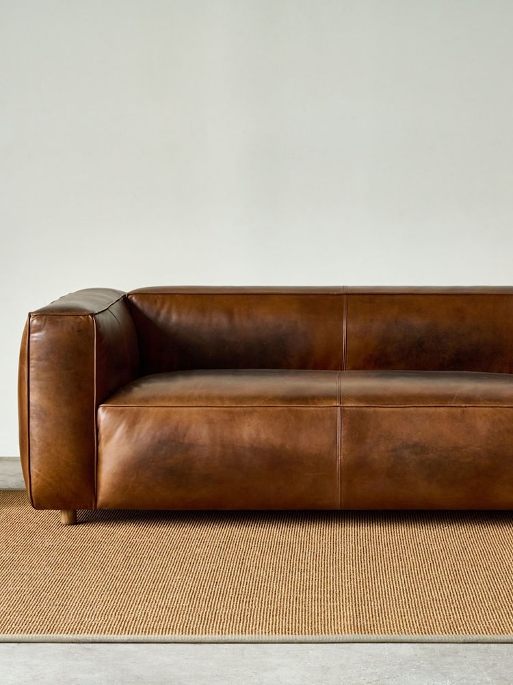 London Leather Classic Cognac Metro 2 Seater Sofa - Image 1 of 8