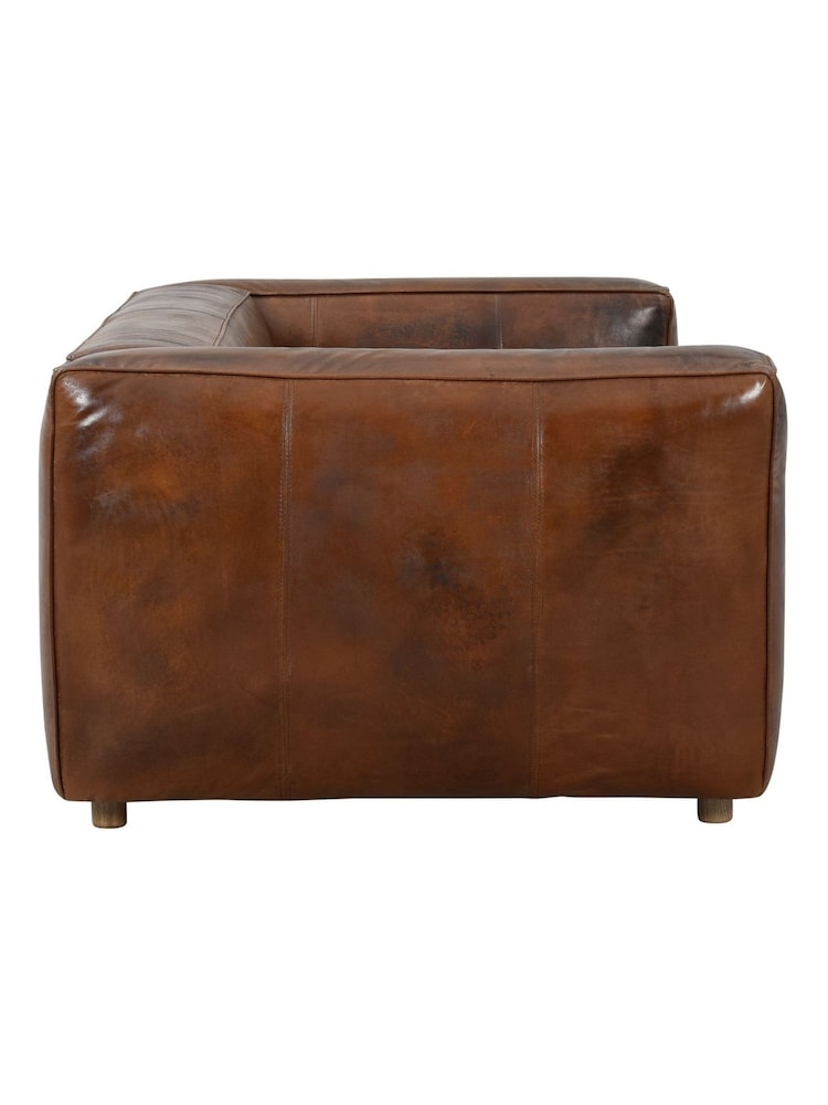 London Leather Classic Cognac Metro 2 Seater Sofa - Image 8 of 8