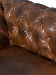 London Leather Classic Cognac Chesterfield 2 Seater Sofa - Image 4 of 7