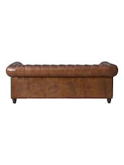 London Leather Classic Cognac Chesterfield 2 Seater Sofa - Image 6 of 7