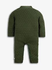 The Little Tailor Baby 100% Cotton Cable Knit Romper And Hat Gift Set - Image 6 of 10