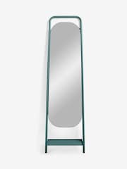 MADE.COM Teal Sylas Full Length Leaner Mirror with Shelf - Image 4 of 4