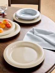 MADE.COM Set of 4 Cream Quell Set of 4 Dinner Plates - Image 1 of 3