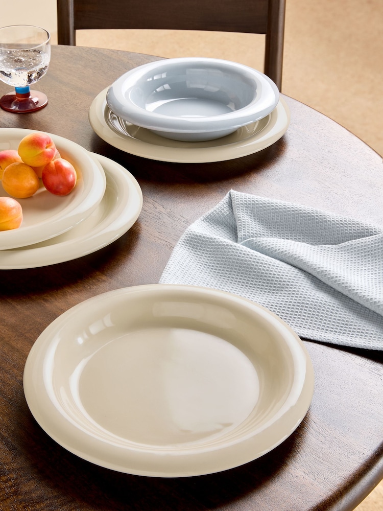 MADE.COM Set of 4 Cream Quell Set of 4 Dinner Plates - Image 1 of 3 MADE.COM Set of 4 Cream Quell Set of 4 Dinner Plates - Image 1 of 3