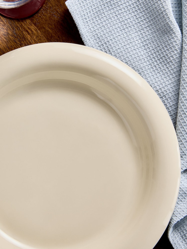 MADE.COM Set of 4 Cream Quell Set of 4 Dinner Plates - Image 2 of 3 MADE.COM Set of 4 Cream Quell Set of 4 Dinner Plates - Image 2 of 3