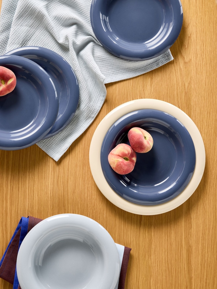 MADE.COM Set of 4 Blue Quell Side Plates - Image 1 of 3