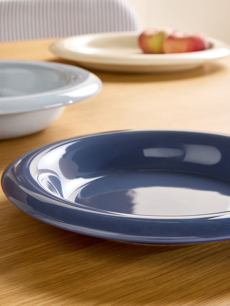 MADE.COM Set of 4 Blue Quell Side Plates - Image 2 of 3