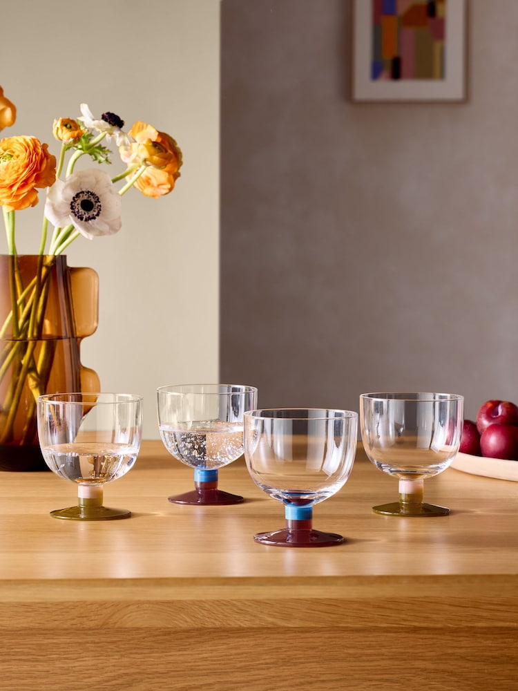 MADE.COM Set of 4 Multi Cally Wine Glasses - Image 2 of 3