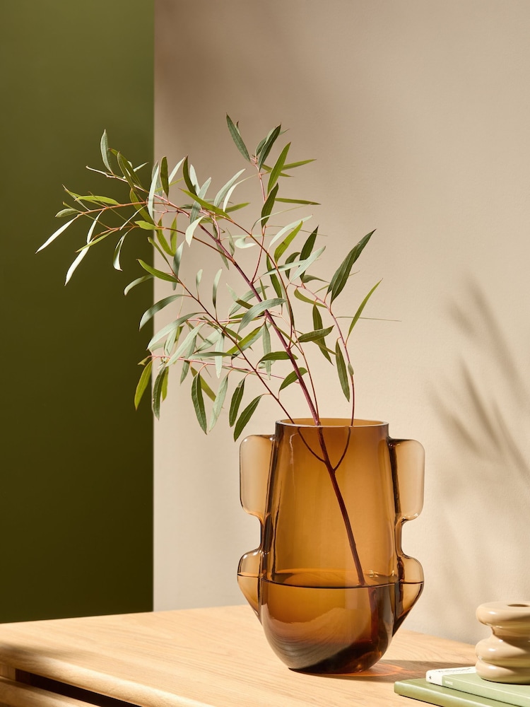 MADE.COM Brown Mira Glass Vase - Image 1 of 4