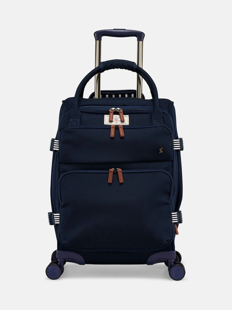 Joules Navy Cabin 4 Wheel Soft Suitcase - Image 1 of 7