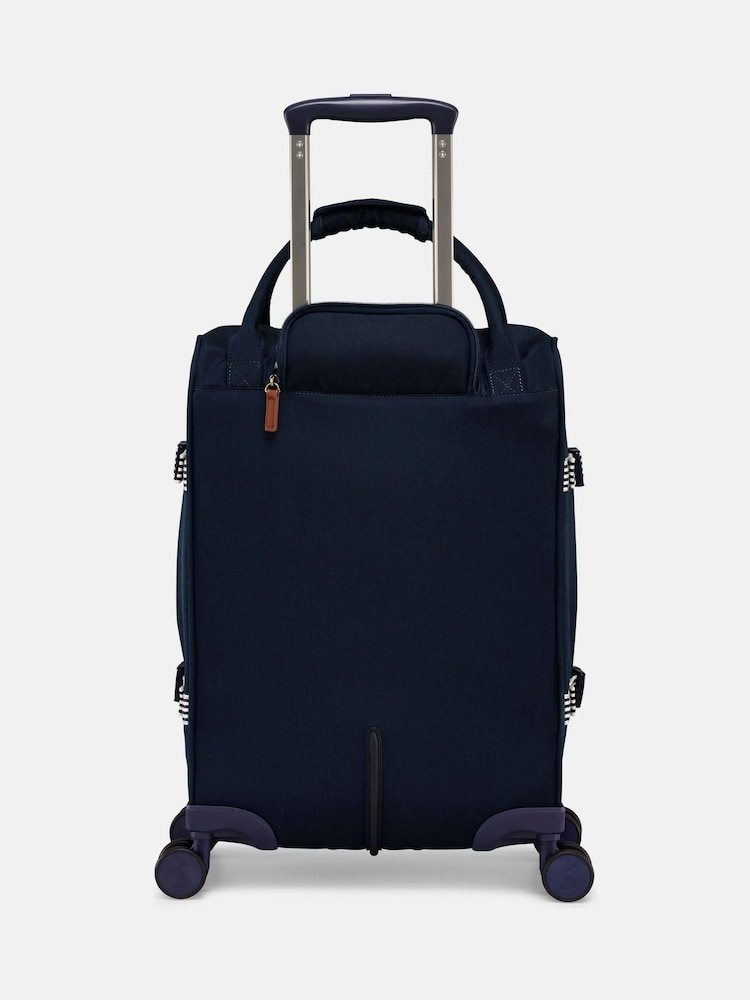 Joules Navy Cabin 4 Wheel Soft Suitcase - Image 2 of 7