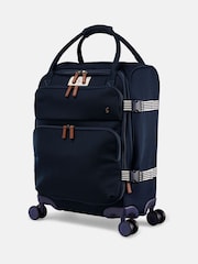 Joules Navy Cabin 4 Wheel Soft Suitcase - Image 4 of 7