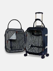 Joules Navy Cabin 4 Wheel Soft Suitcase - Image 5 of 7