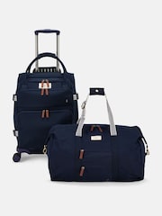 Joules Navy Cabin 4 Wheel Soft Suitcase - Image 8 of 10