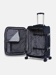 Joules Navy Blue Medium 4 Wheel Soft Suitcase - Image 5 of 9