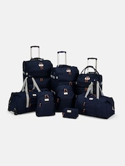 Joules Navy Blue Medium 4 Wheel Soft Suitcase - Image 9 of 9