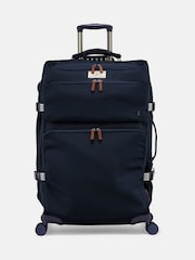 Joules Navy Blue Large 4 Wheel Soft Suitcase - Image 1 of 11