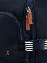 Joules Navy Blue Large 4 Wheel Soft Suitcase - Image 9 of 11