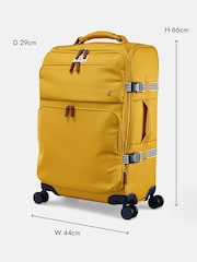 Joules Antique Gold Medium 4 Wheel Soft Suitcase - Image 3 of 7