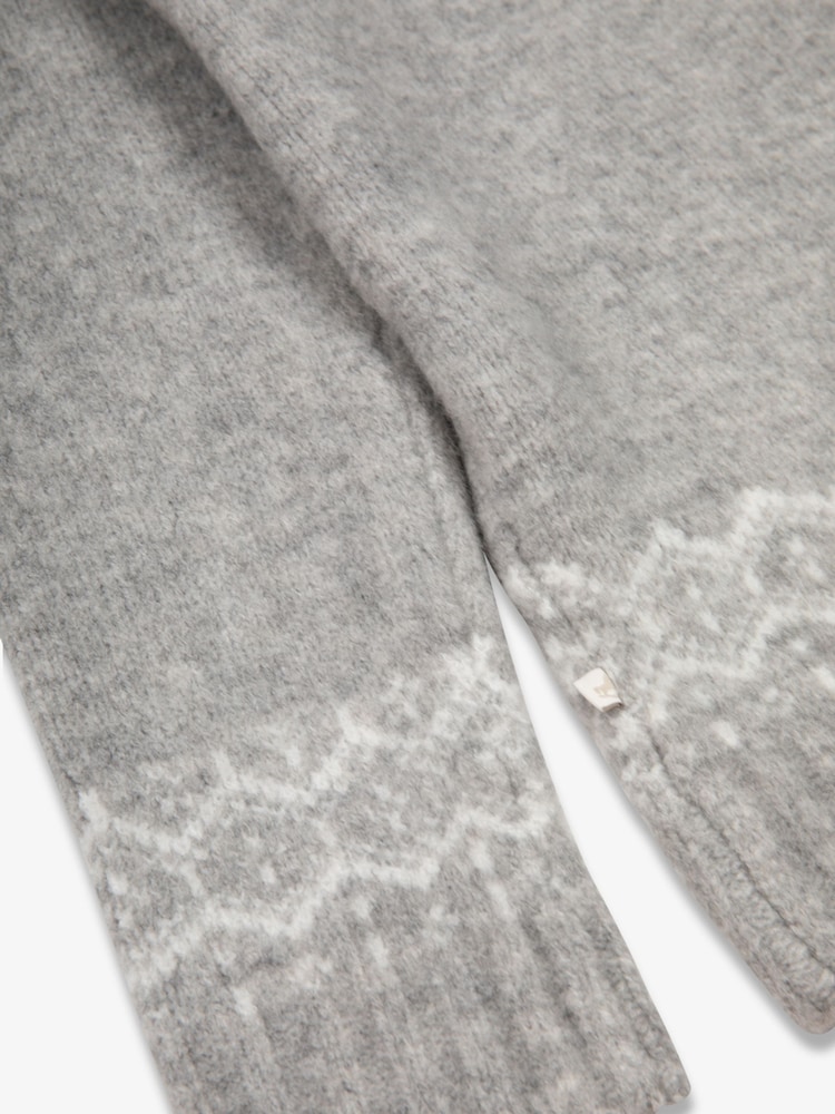 The Little Tailor Kids Snowflake Funnel Neck Chunky Christmas Jumper - Image 5 of 5
