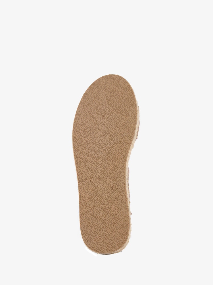 EMU Australia Brown Rowley Cross-Over Espadrille Slider Sandals - Image 9 of 9