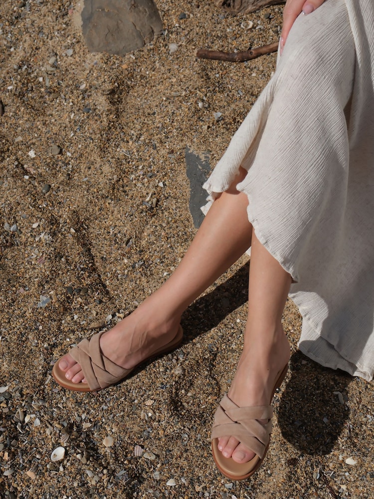 EMU Australia Nude Ikara Suede Slider Sandals - Image 1 of 7