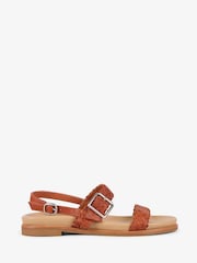 EMU Australia Brown Hyams Leather Plaited Sandals - Image 6 of 11