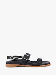 EMU Australia Black Hyams Leather Plaited Sandals - Image 7 of 12