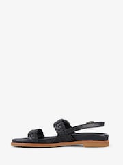 EMU Australia Black Hyams Leather Plaited Sandals - Image 8 of 12