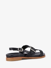EMU Australia Black Hyams Leather Plaited Sandals - Image 9 of 12