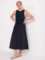 أزرق - فستان متوسط الطول غير متماثل الخصر من Mint Velvet - Image 1 of 7