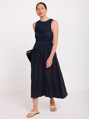 أزرق - فستان متوسط الطول غير متماثل الخصر من Mint Velvet - Image 2 of 7