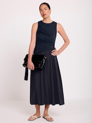 أزرق - فستان متوسط الطول غير متماثل الخصر من Mint Velvet - Image 5 of 7