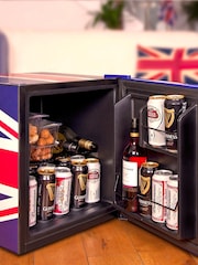 Husky Blue Union Flag Mini Fridge - Image 2 of 7