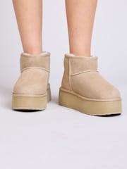 EMU Australia Nude Stinger Micro Flatform Sheepskin Boots - Image 1 of 6